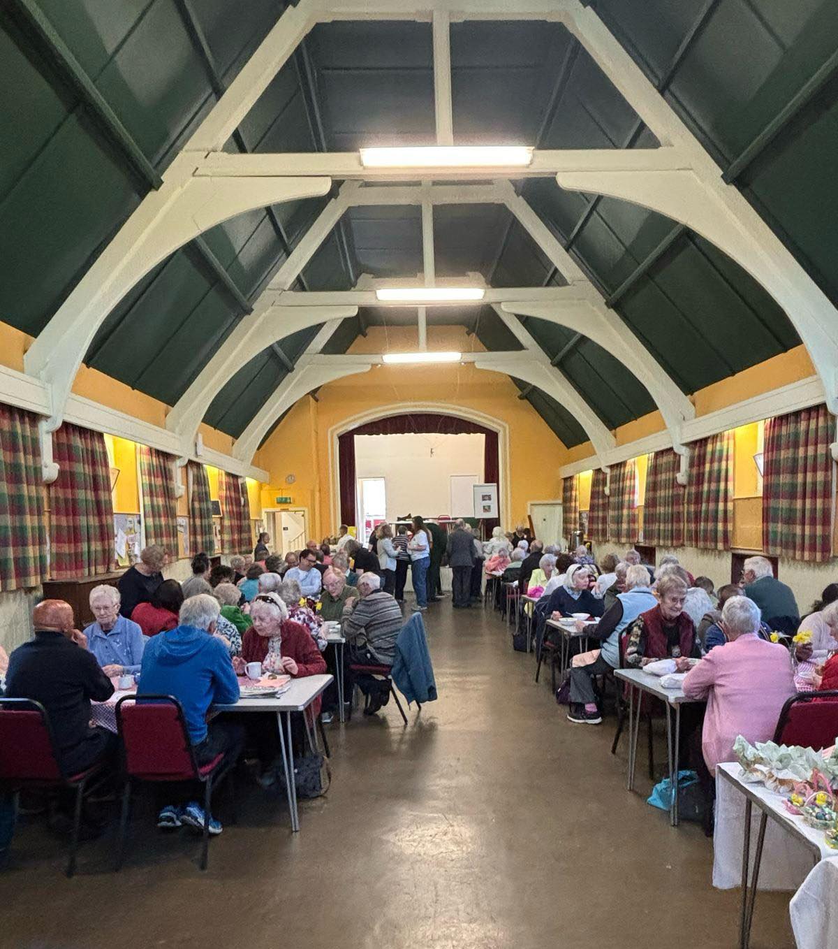 Community gathering in parish hall